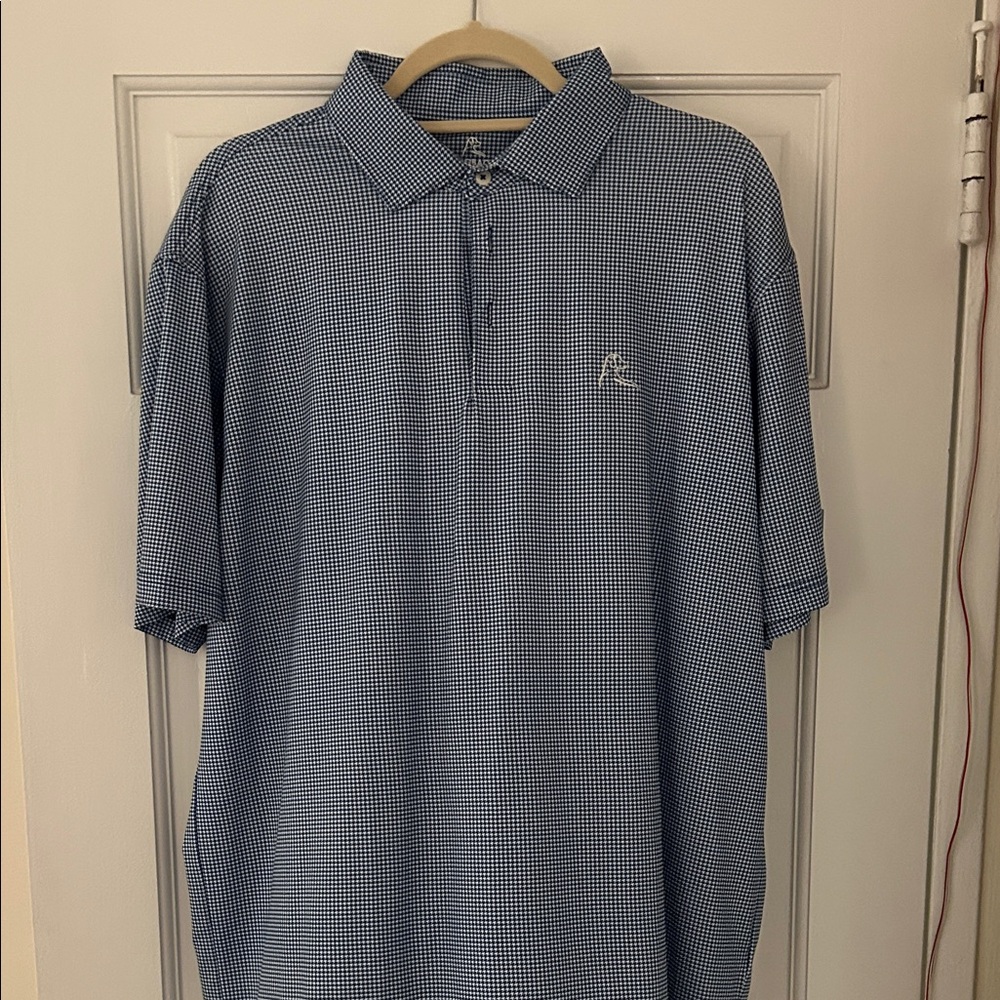Rhoback Blue Checkered Polo Shirt